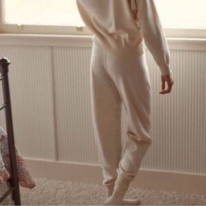 Christy Dawn White Sonny Pant Knit Joggers in off white Size S